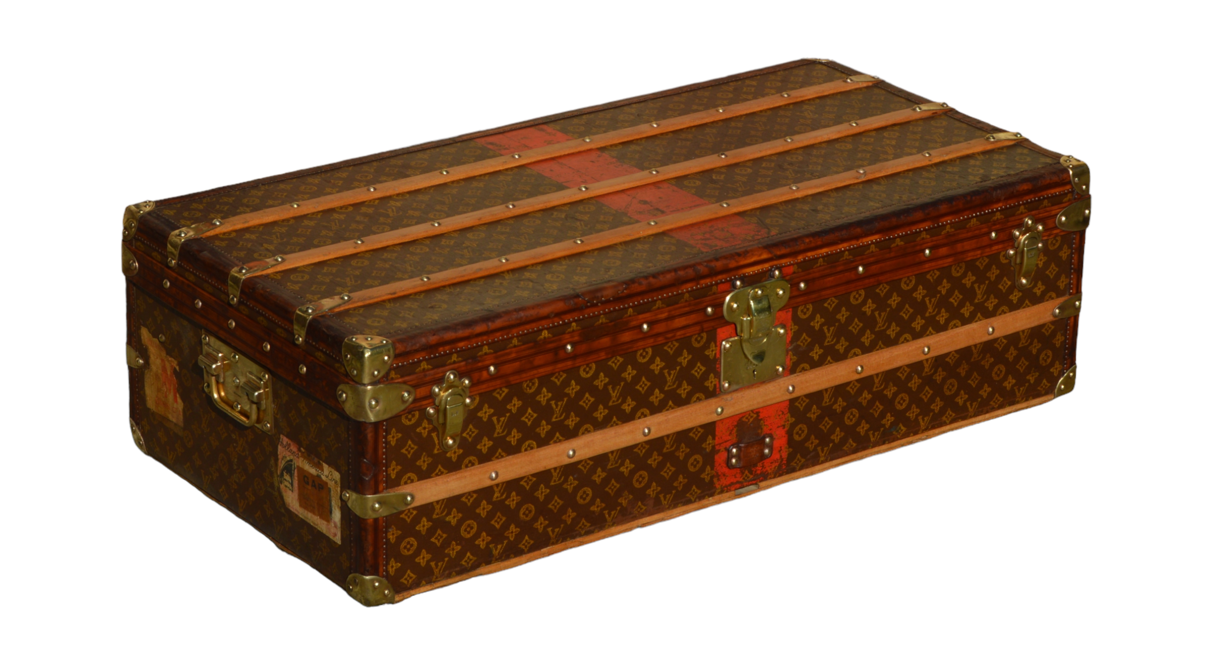 Louis Vuitton Brown Canvas Trunk travel bag