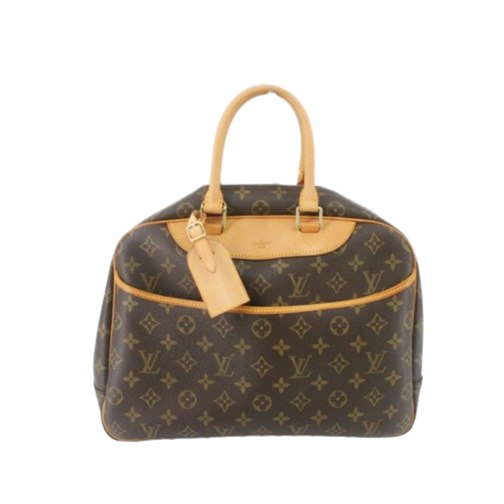 Louis Vuitton Brown Leather Deauville handbag bag