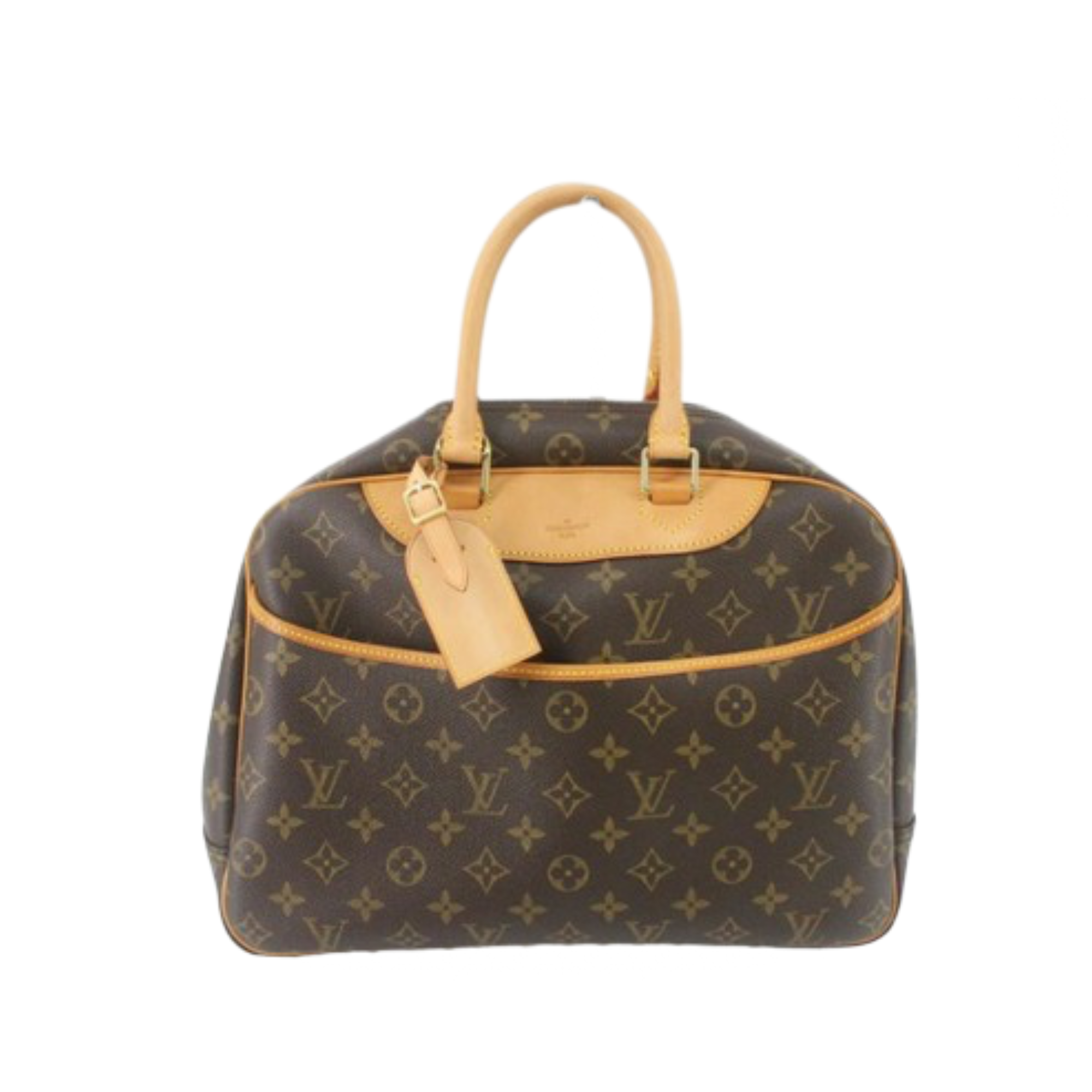 Louis Vuitton Brown Leather Deauville handbag bag