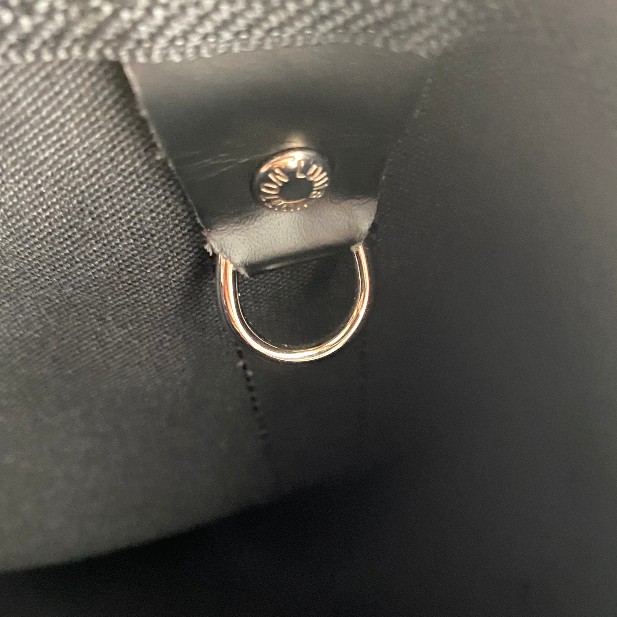 Louis Vuitton Black Canvas Keepall Bandouliere 45 travel bag