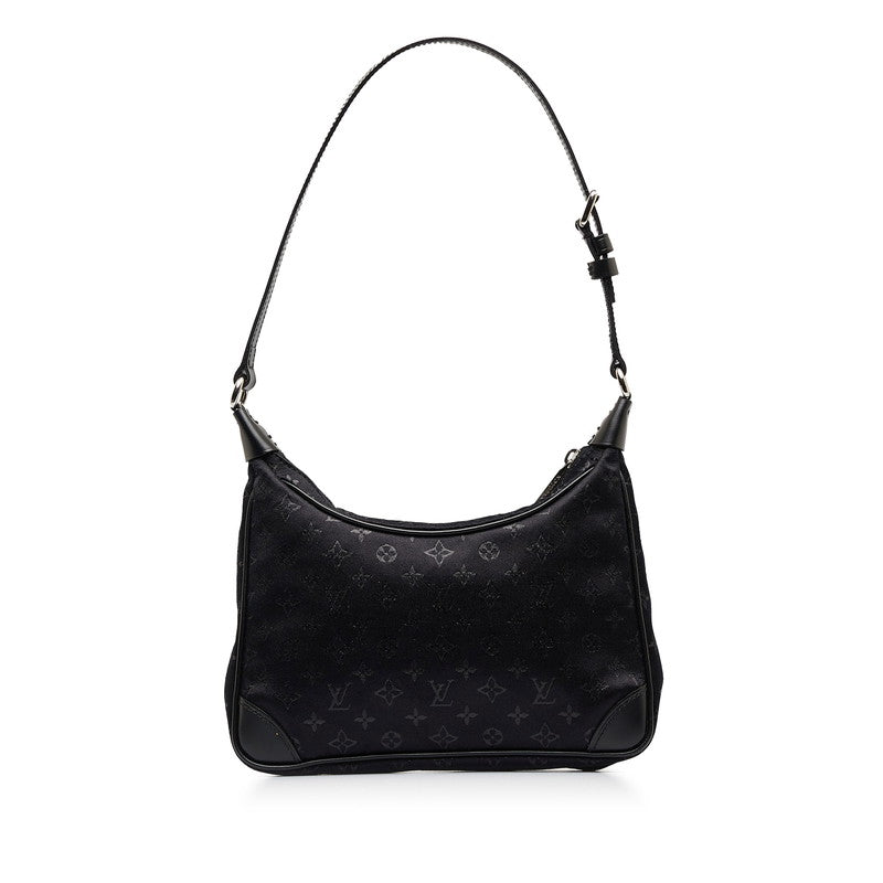 Louis Vuitton Monogram Saten Little Brown Handbag Mini Handbag M92142 Noir Black Saten Leather  Louis Vuitton