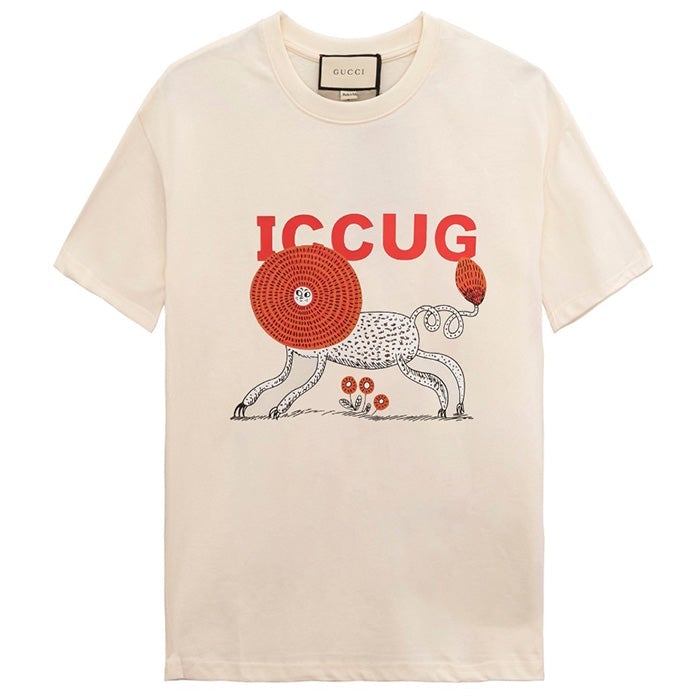 GUCCI Lion Print LOGO T-SHIRT