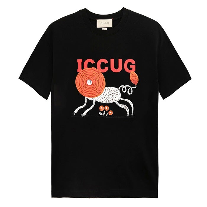 GUCCI Lion Print LOGO T-SHIRT