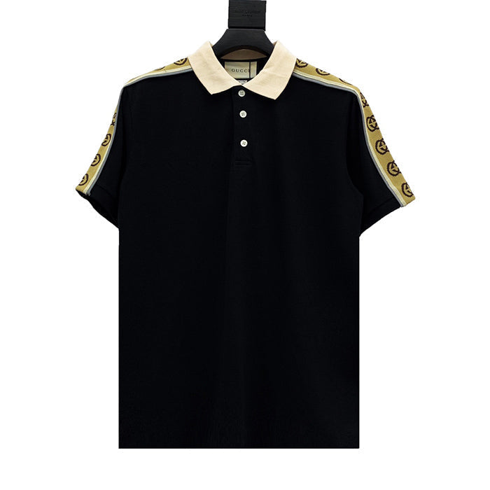 Gucci Reflective Web Oversized Fit Polo Shirt
