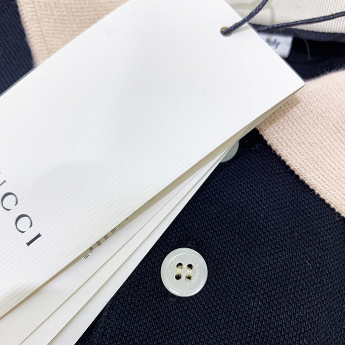 Gucci Reflective Web Oversized Fit Polo Shirt