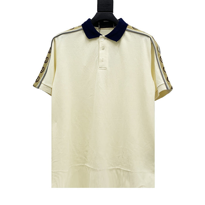 Gucci Reflective Web Oversized Fit Polo Shirt