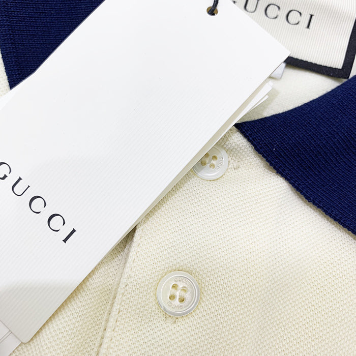 Gucci Reflective Web Oversized Fit Polo Shirt