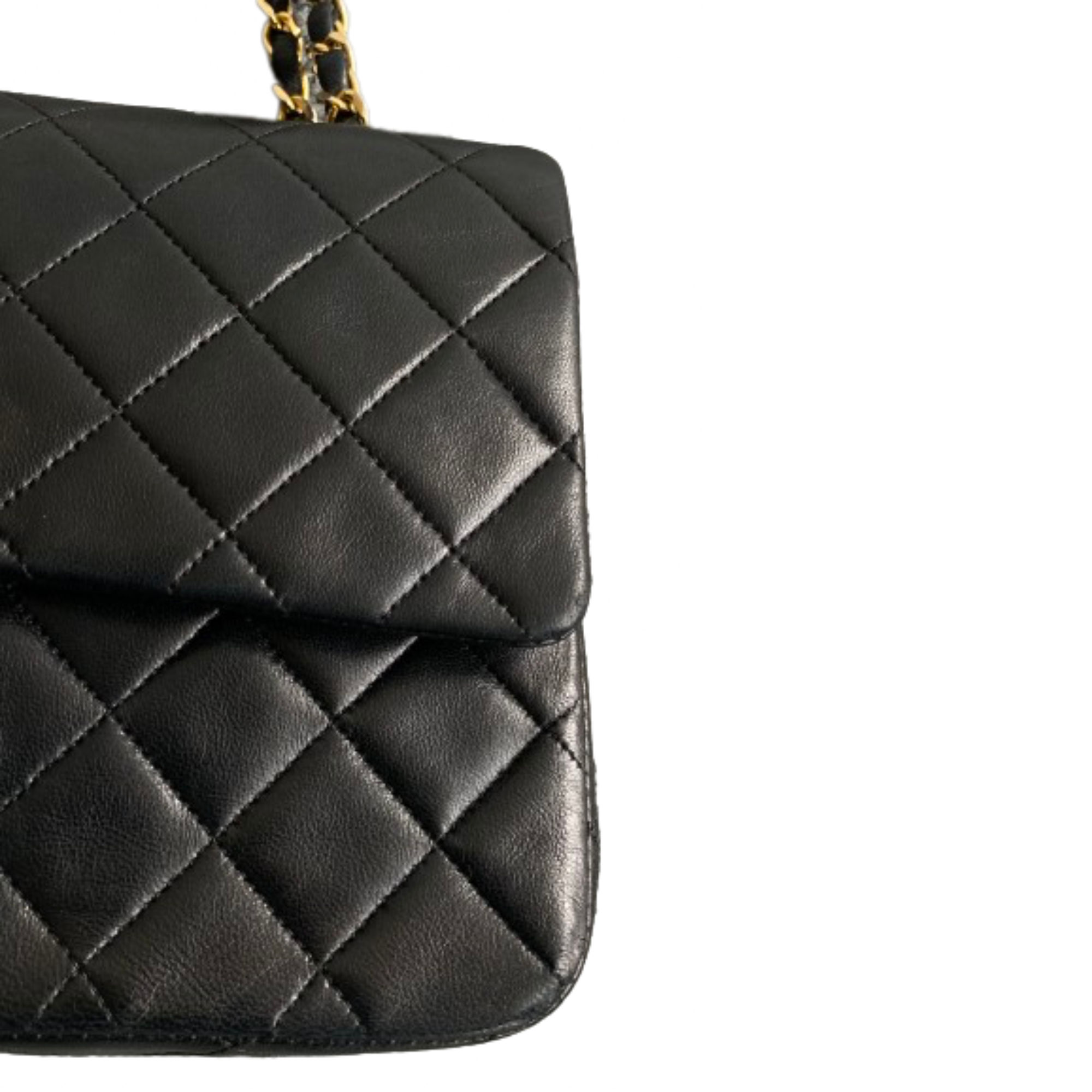 Chanel Black Leather Double flap shoulder bag