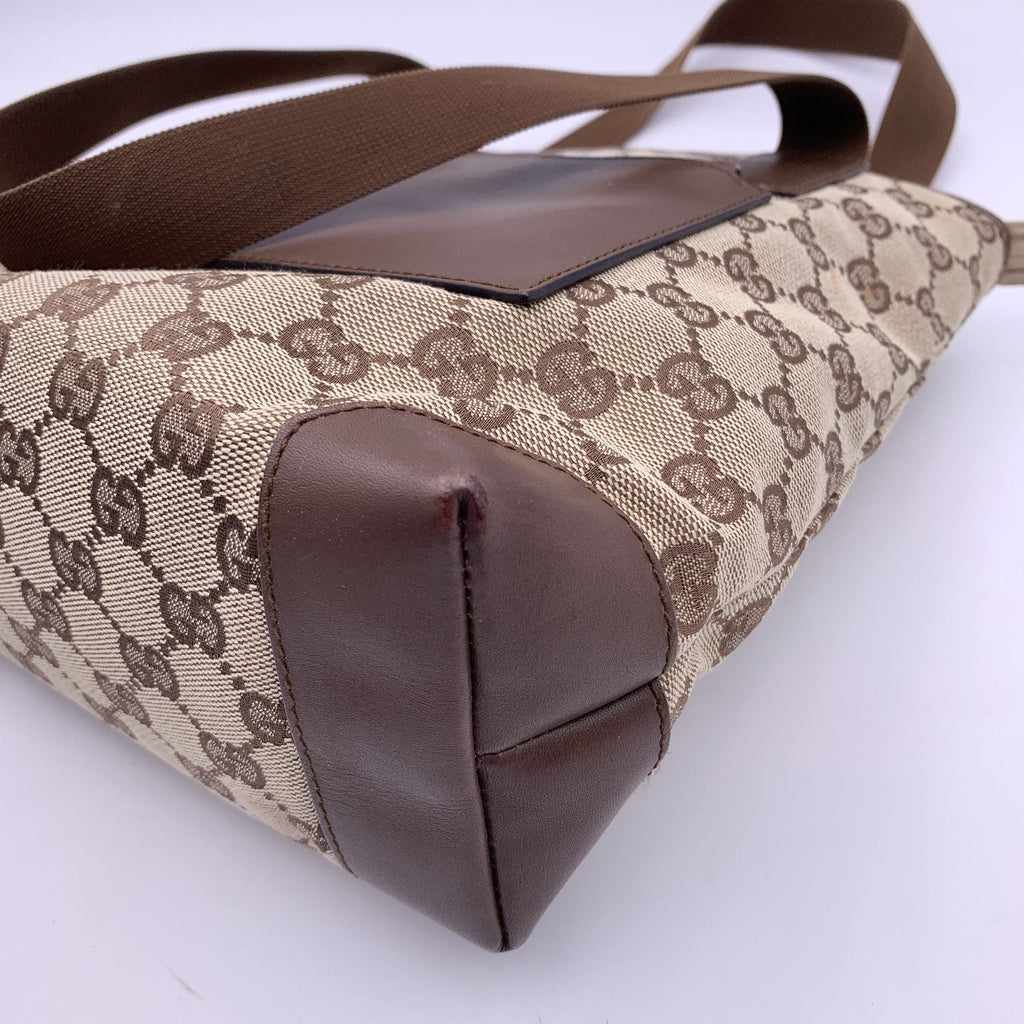 Gucci Vintage Brown Monogram Canvas Front Pocket Tote Bag