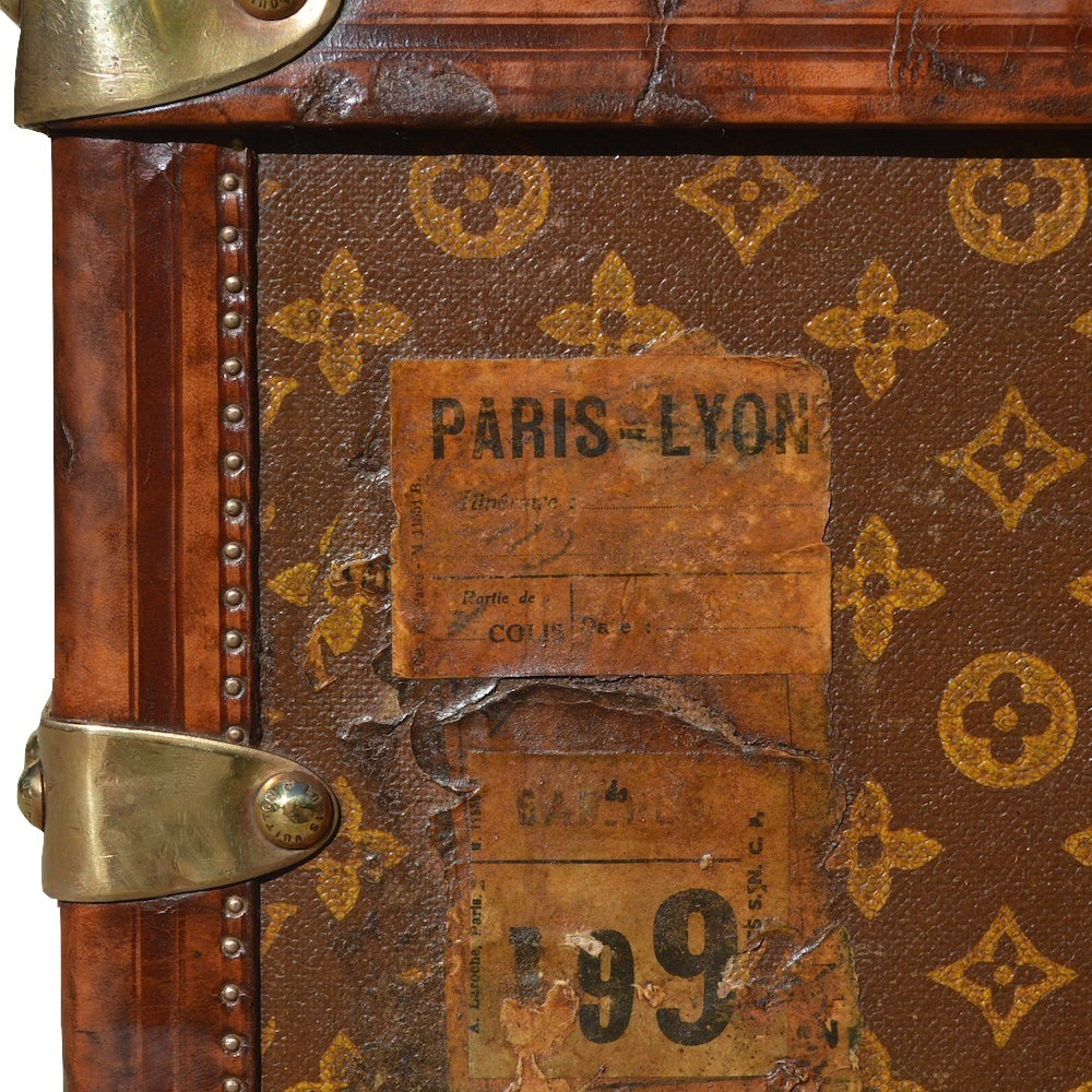 Louis Vuitton Brown Canvas Trunk travel bag