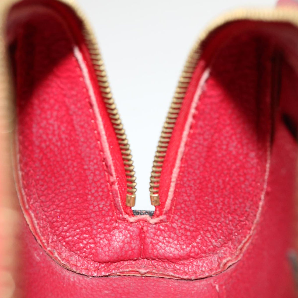 Louis Vuitton Red Leather Dauphine clutch bag