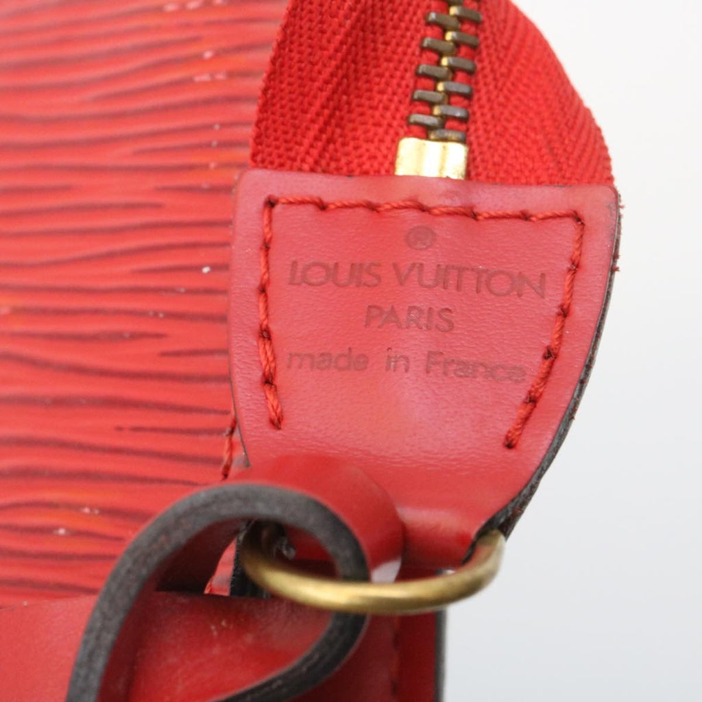 Louis Vuitton Red Leather Pochette accessoires handbag bag