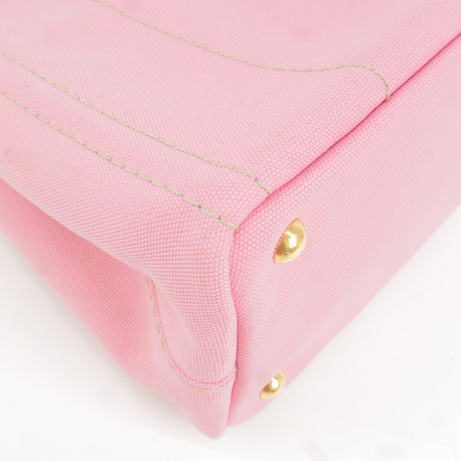 Prada Canapa Mini Canvas 2Way Bag Shoulder Bag Pink 1BG439