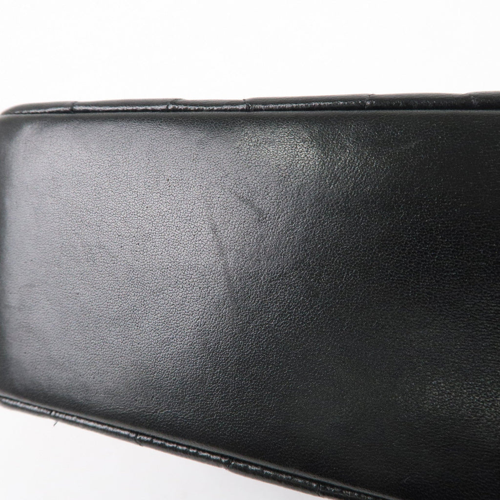 CHANEL Matelasse Lambskin Diana Chain Shoulder Bag Black A01165