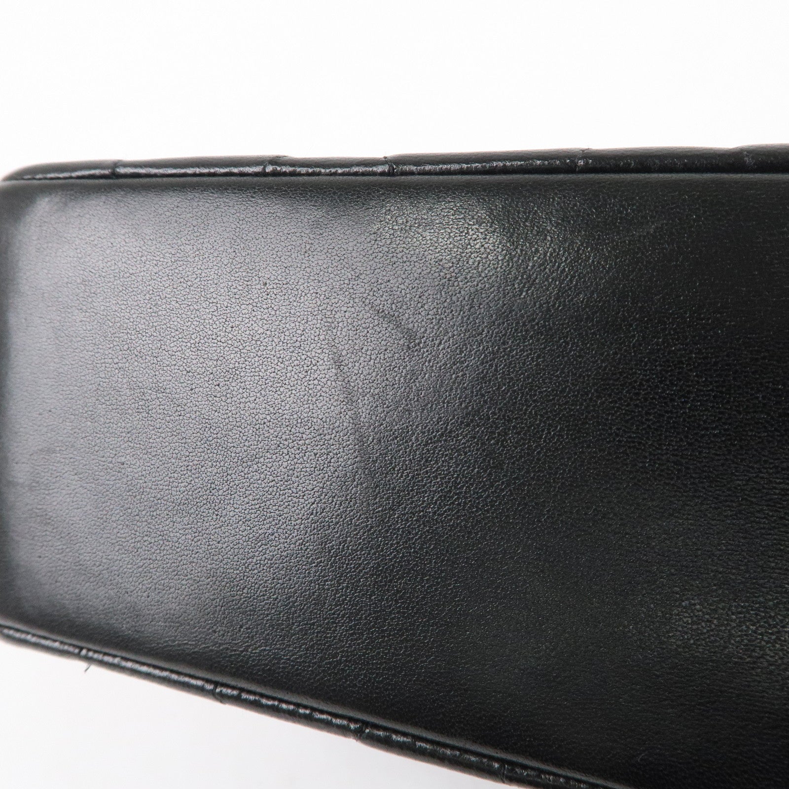 CHANEL Matelasse Lambskin Diana Chain Shoulder Bag Black A01165