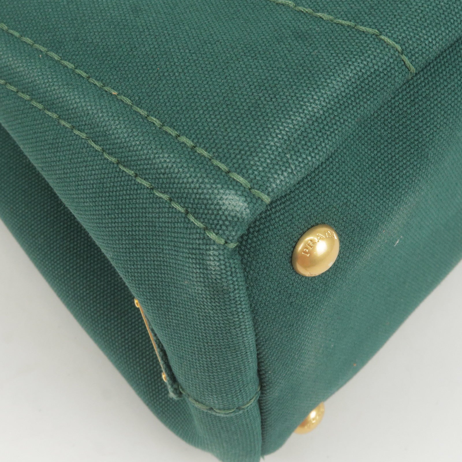 Prada Canapa Mini Canvas 2Way Bag Shoulder Bag Green B2439G