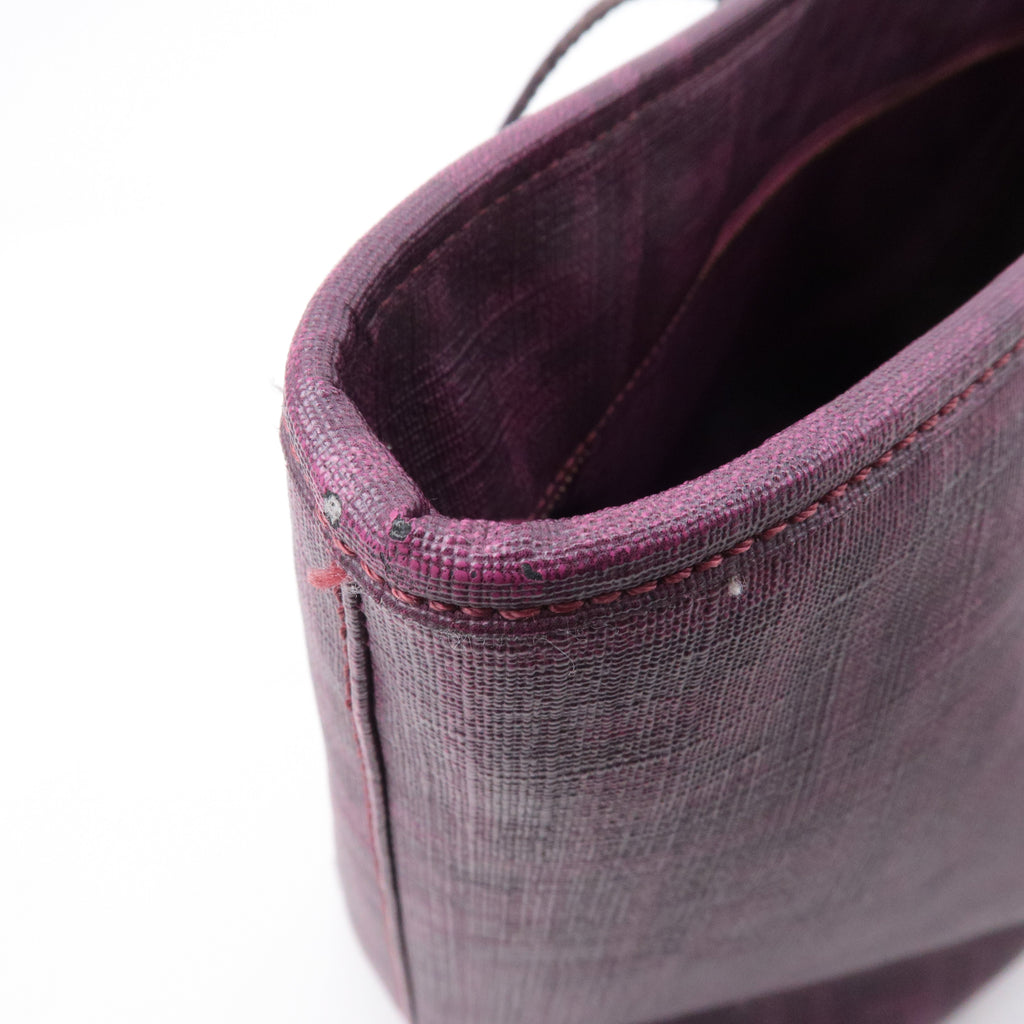 FENDI Zucca Logo Print PVC Leather Tote Bag Purple 8BH198