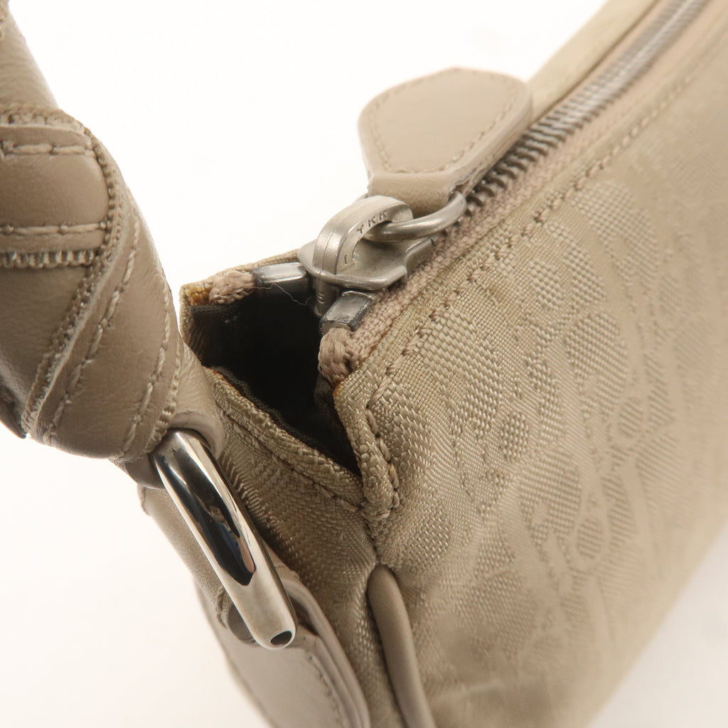 Christian Dior Trotter Nylon Leather Shoulder Bag Beige