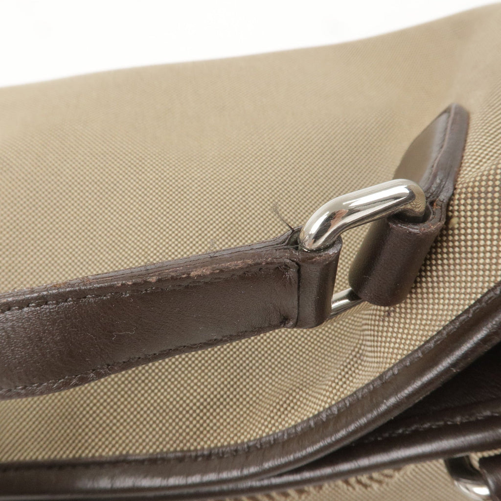 Prada Logo Jacquard Leather 2Way Bag Tote Bag Beige BR3413