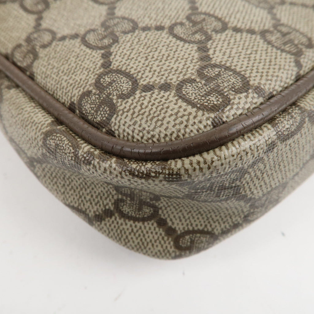 GUCCI Old Gucci GG Plus Leather Shoulder Bag Beige 97.02.068