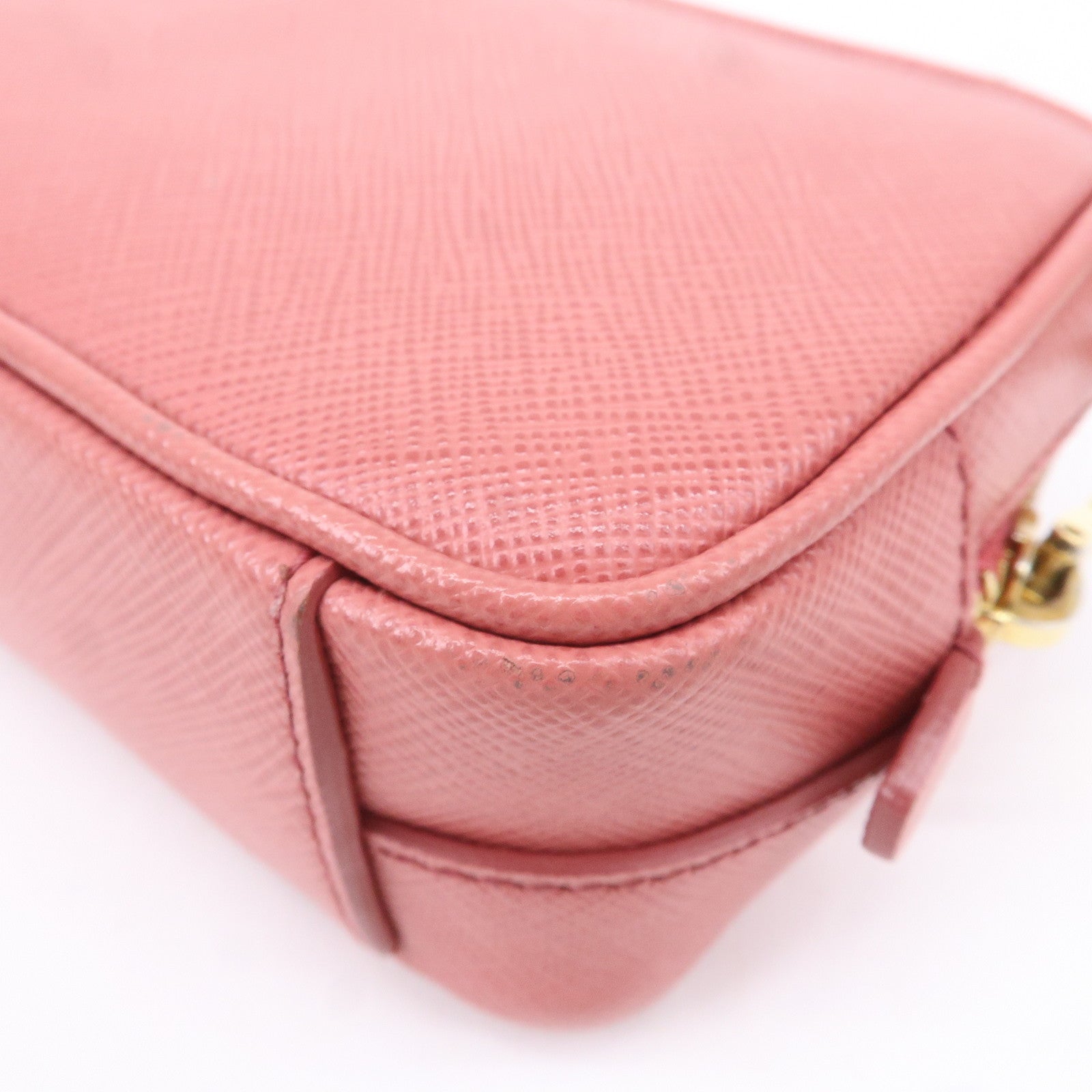 Prada Logo Leather Crossbody Shoulder Bag Pink 1N1674