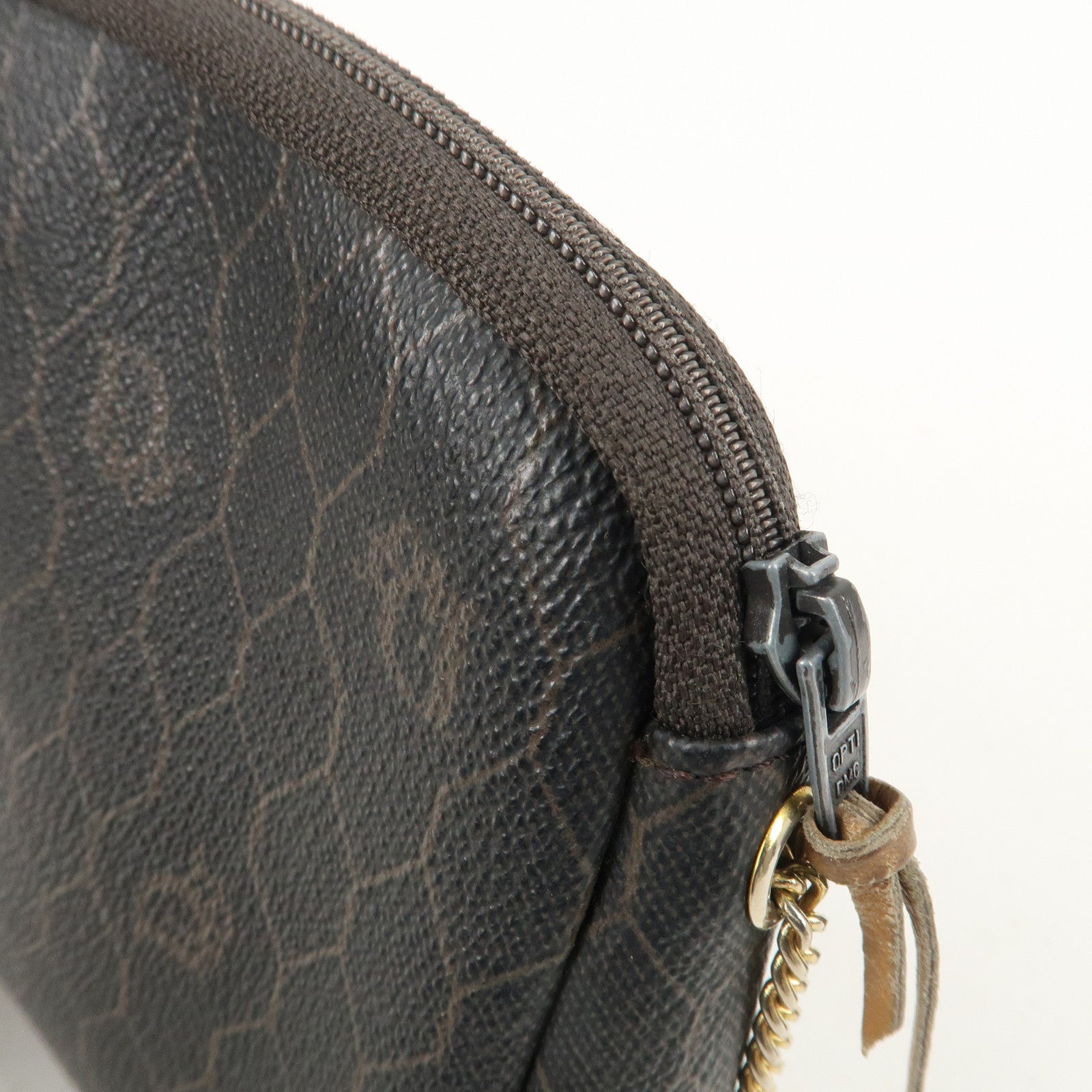 Christian Dior Honeycomb PVC Chain Shoulder Bag Black