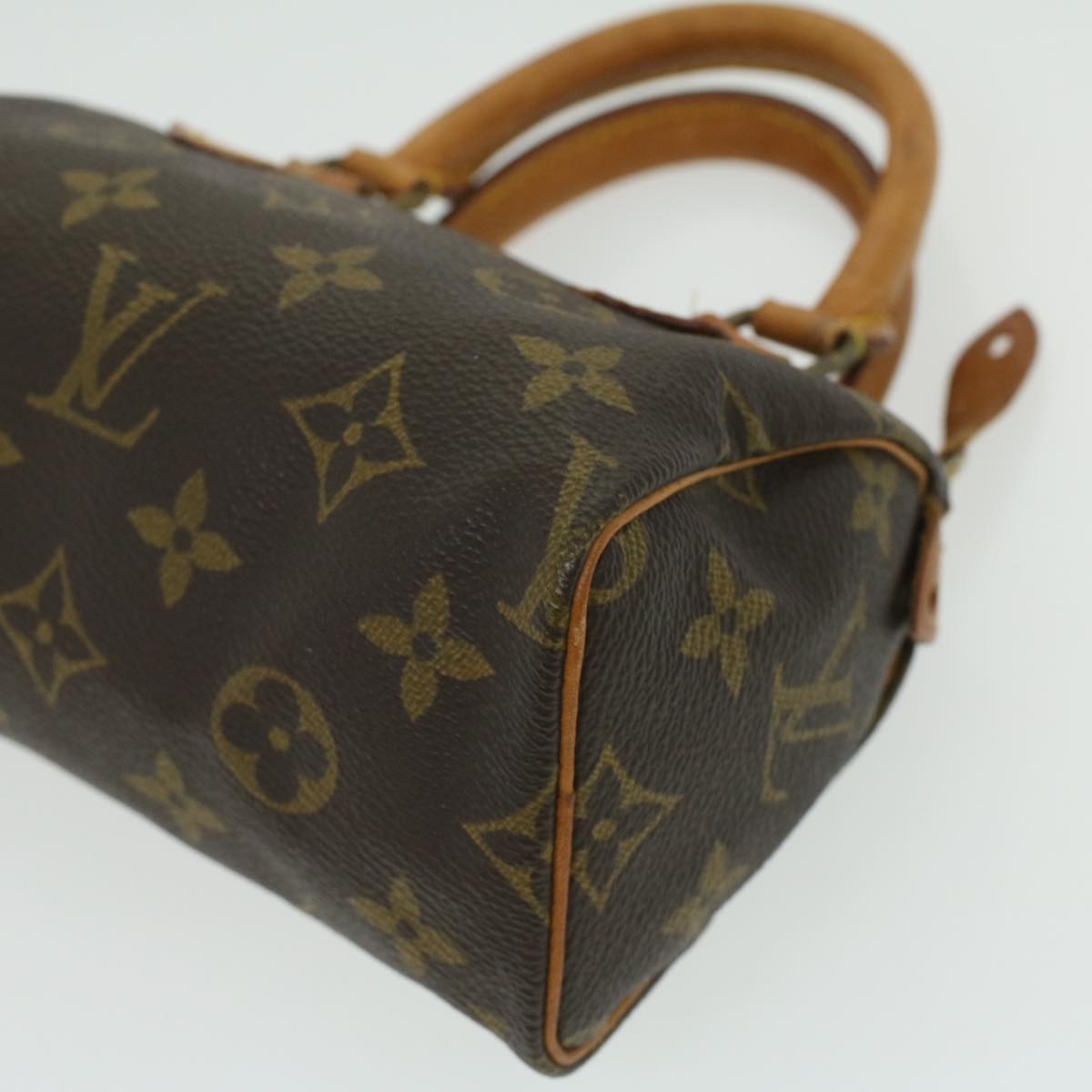 Louis Vuitton Brown Canvas Mini speedy handbag bag