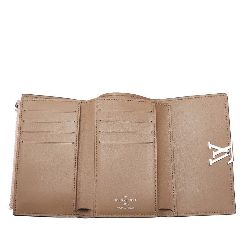 Louis Vuitton Portfolio Capsicum Compact Three Folded Wallet M62156 Pink Trion Leather  Louis Vuitton