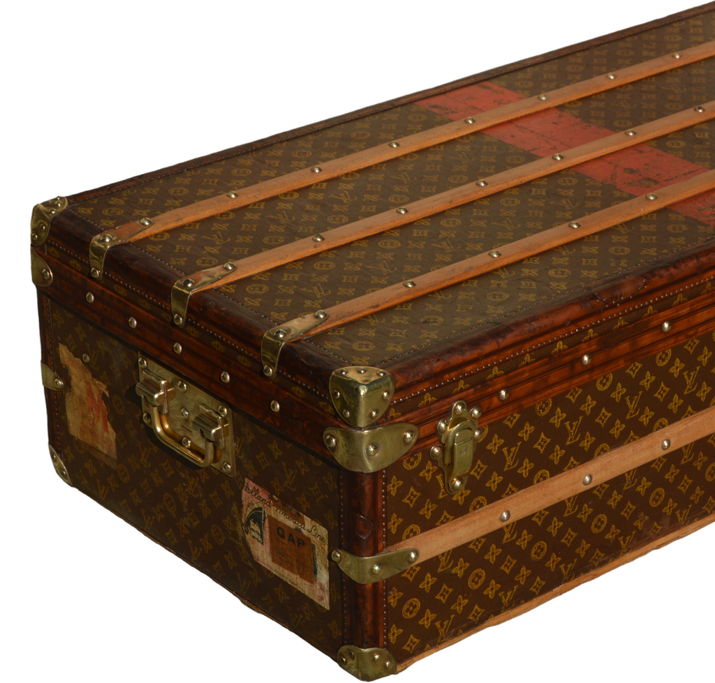 Louis Vuitton Brown Canvas Trunk travel bag