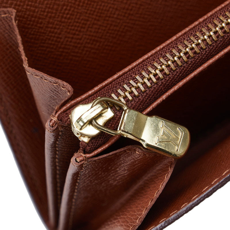 Louis Vuitton Monogram  Port Monet Credit Long Wallet M61725 Brown PVC Leather  Louis Vuitton