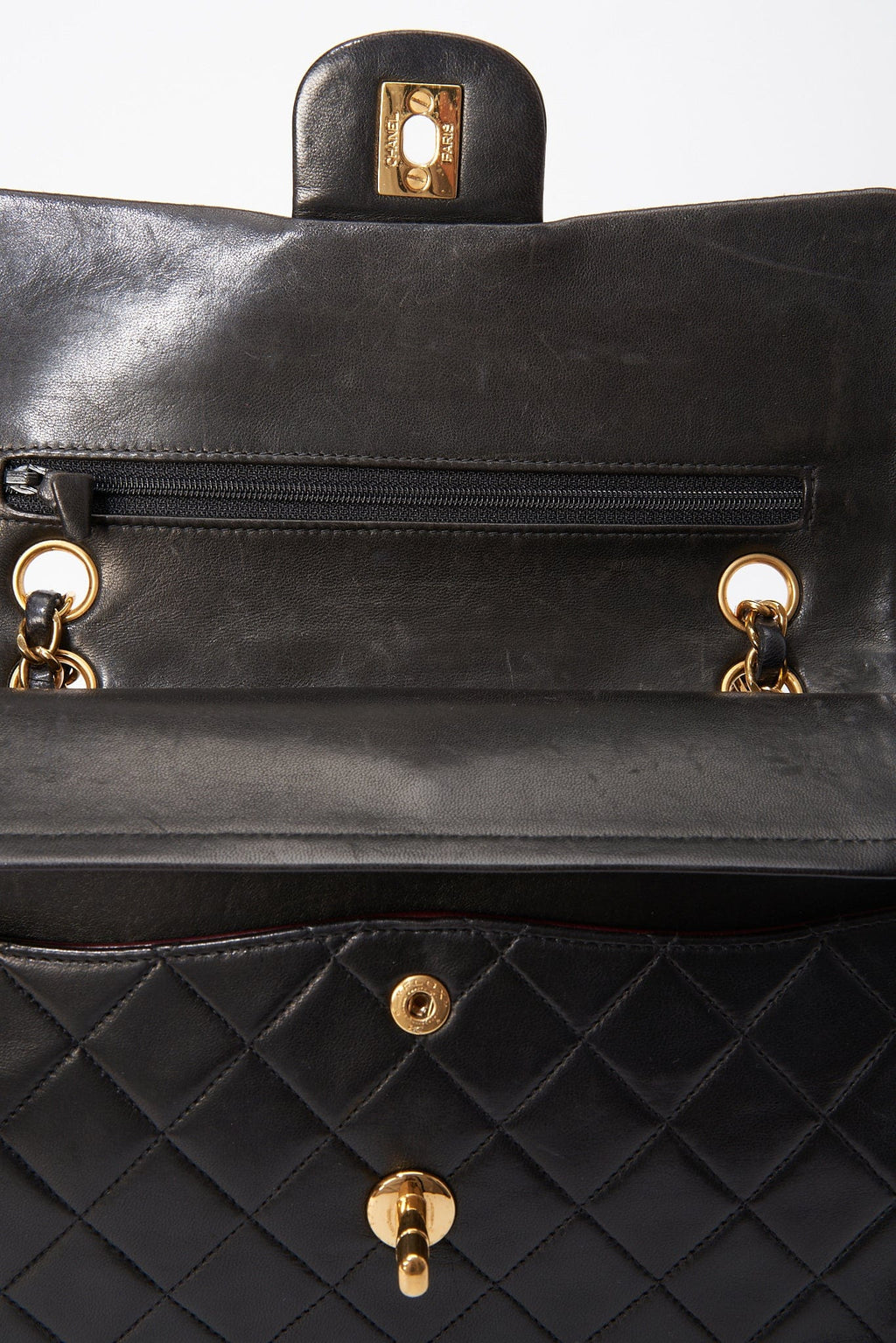 Chanel Classic Double Flap Bag Small - Black Quilted Leather