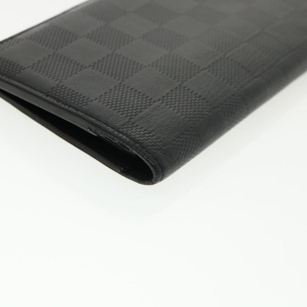 Louis Vuitton Black Leather Portefeuille Brazza wallet accessories