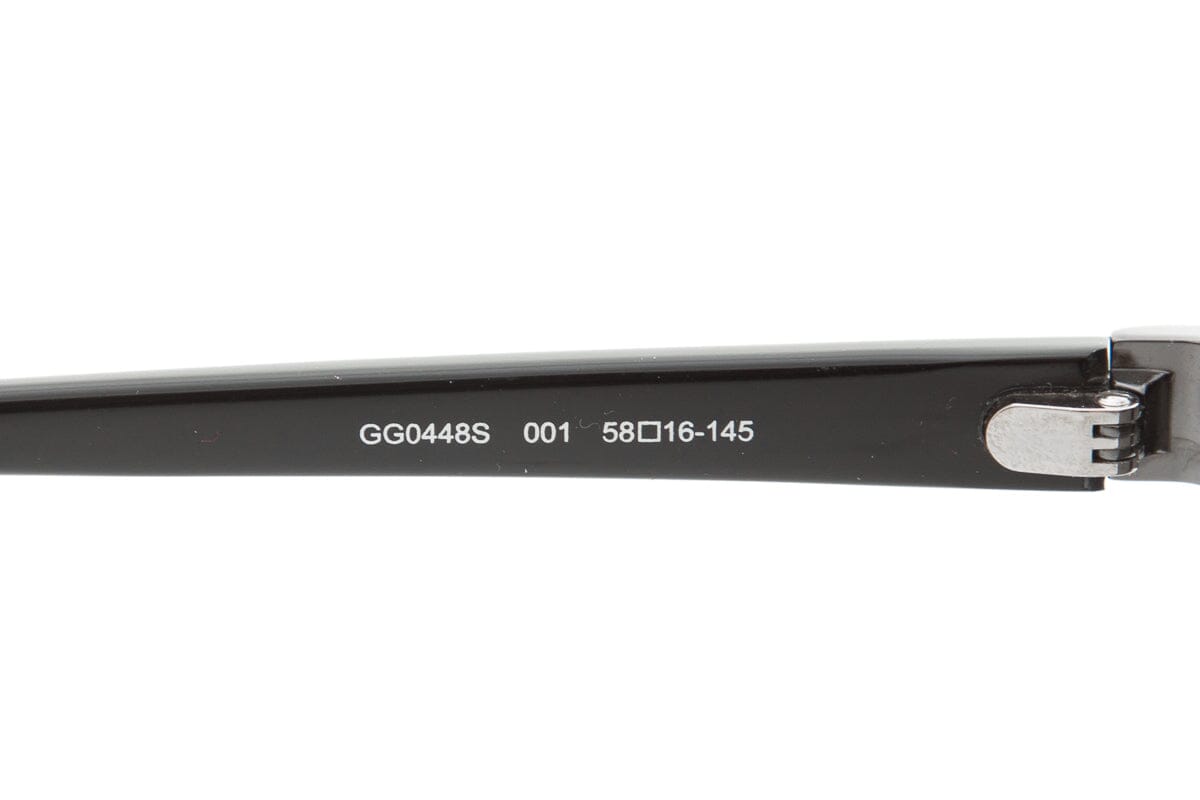 Gucci Black Temple Web Detail Sunglasses