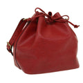 Louis Vuitton Red Leather Noe shoulder bag