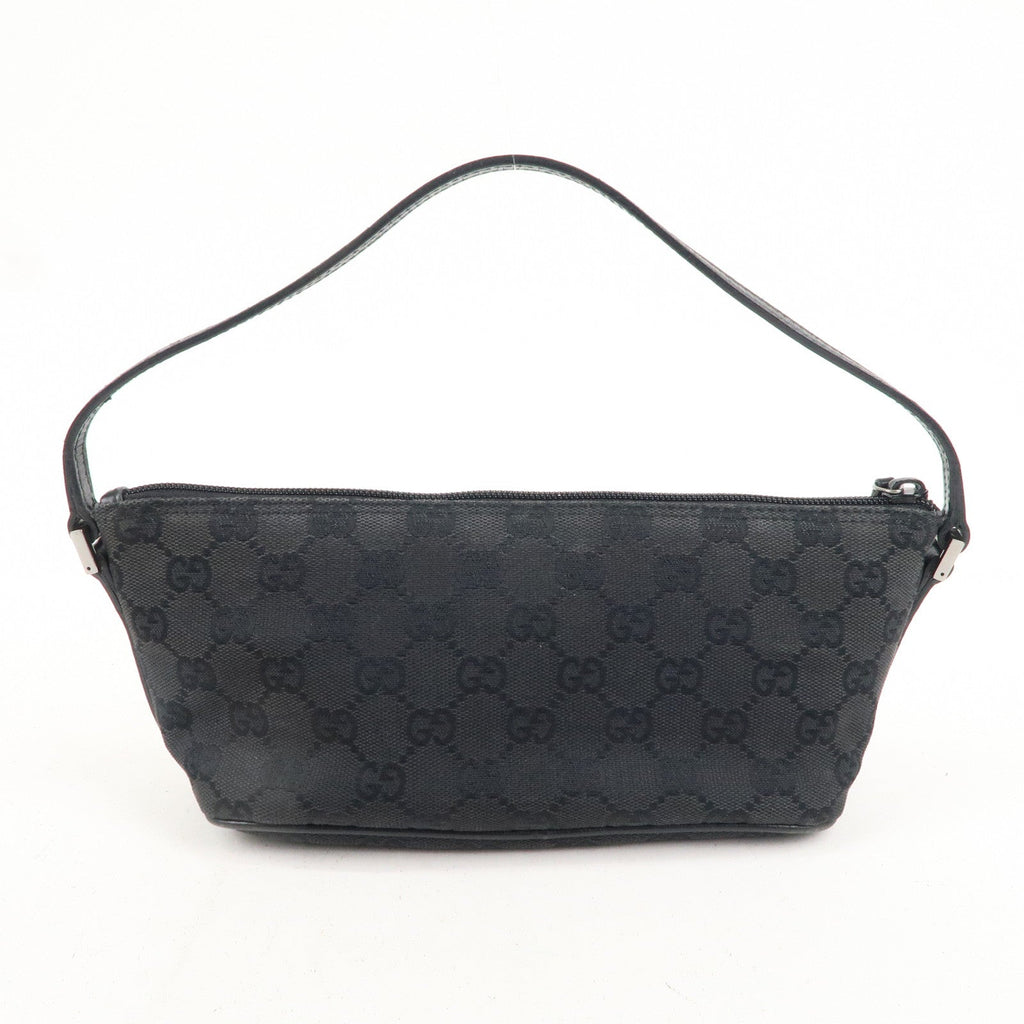 GUCCI Set of 2 Boat Bag GG Canvas Leather Pouch 07198 039.1103