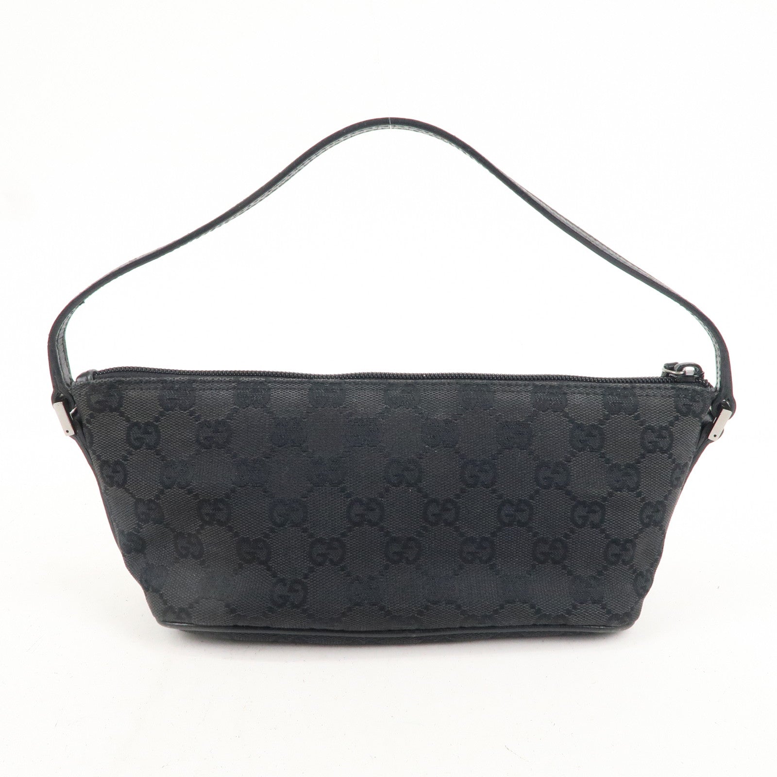 GUCCI Set of 2 Boat Bag GG Canvas Leather Pouch 07198 039.1103