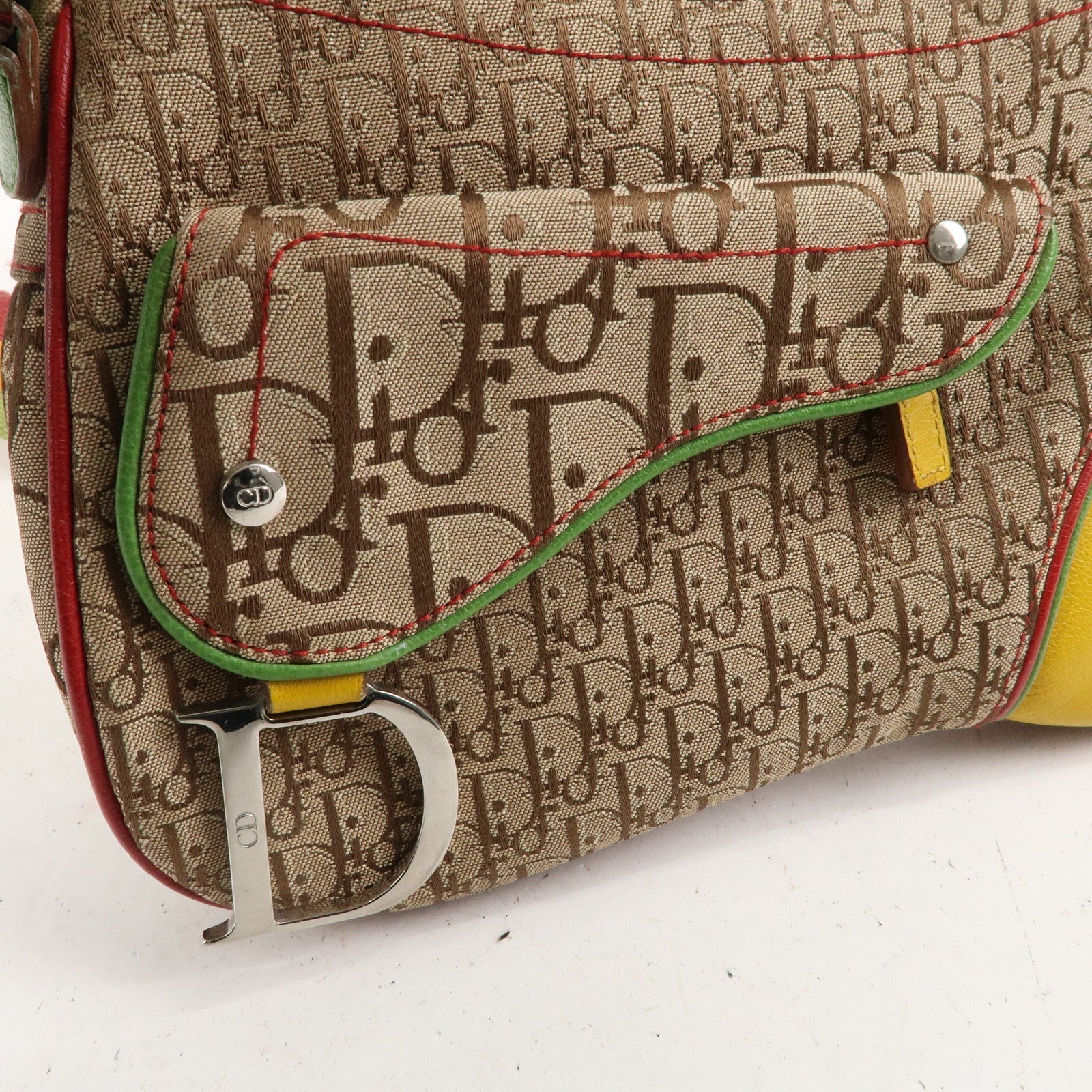 Christian Dior Rasta Torotter Canvas Leather Shoulder Bag