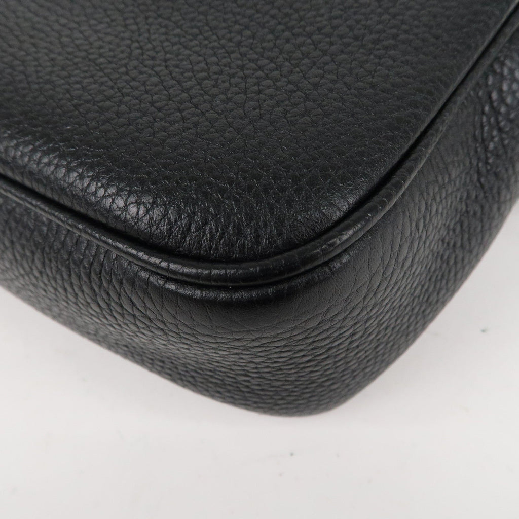 GUCCI SOHO Small Disco Leather Shoulder Bag Black 308364