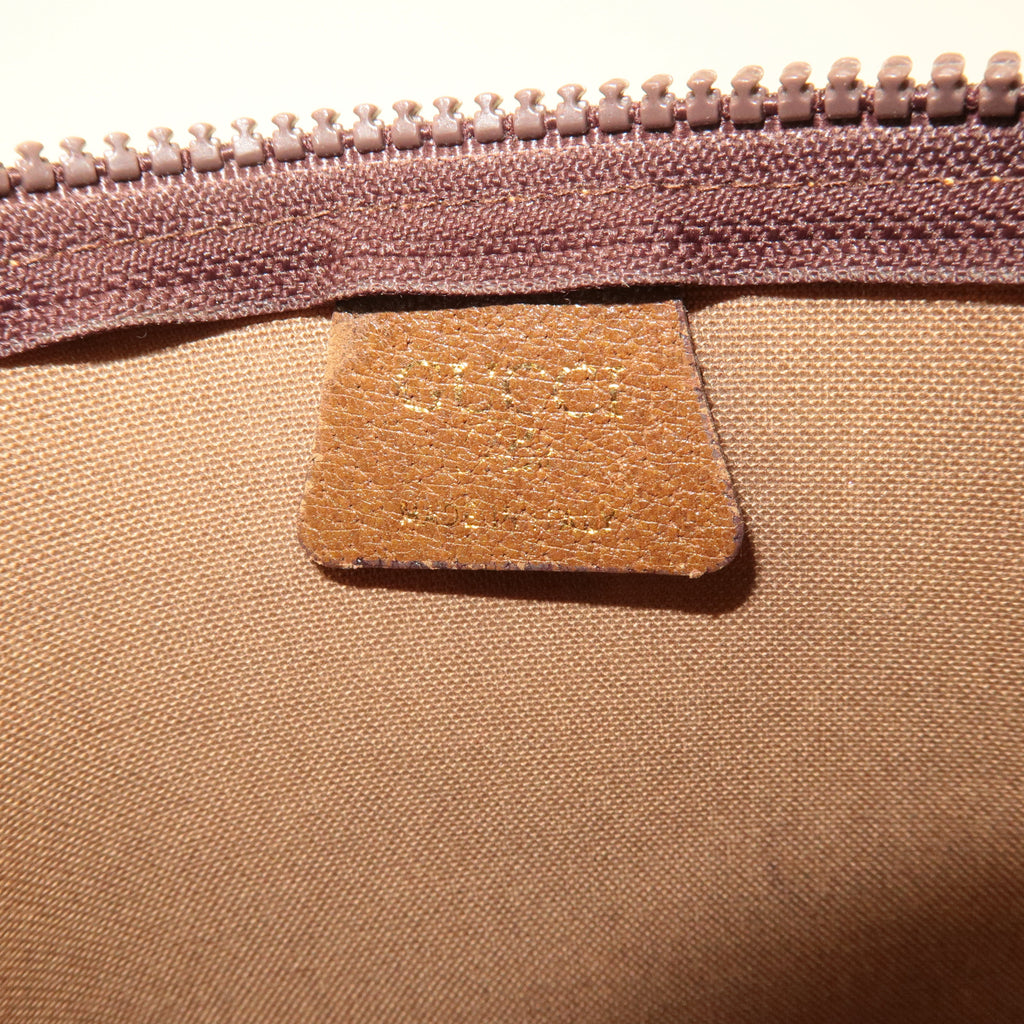 GUCCI Set of 2 Old Gucci GG Plus Leather Clutch Bag Beige Brown