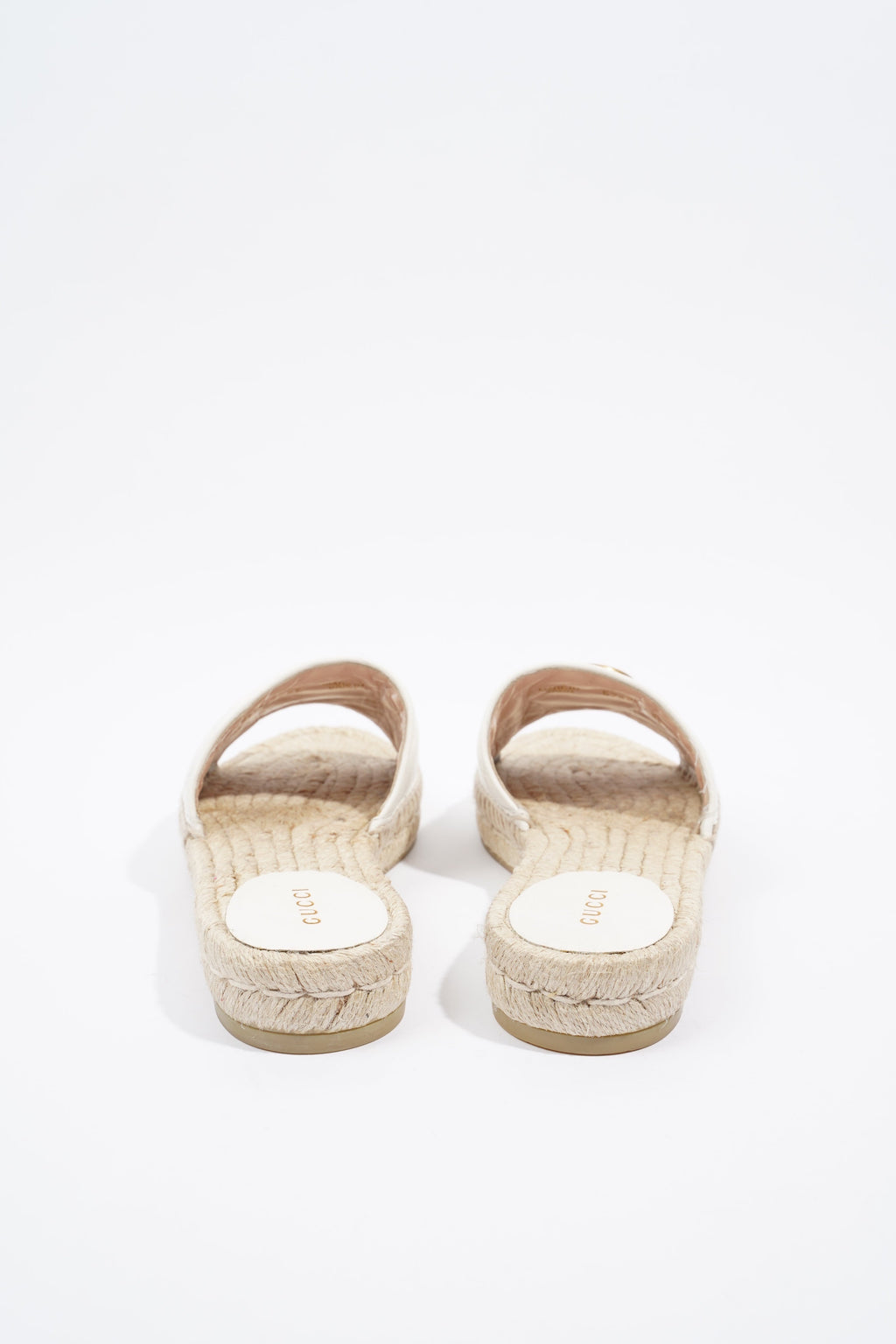 Gucci Marmont Espadrilles White Leather EU 37 UK 4