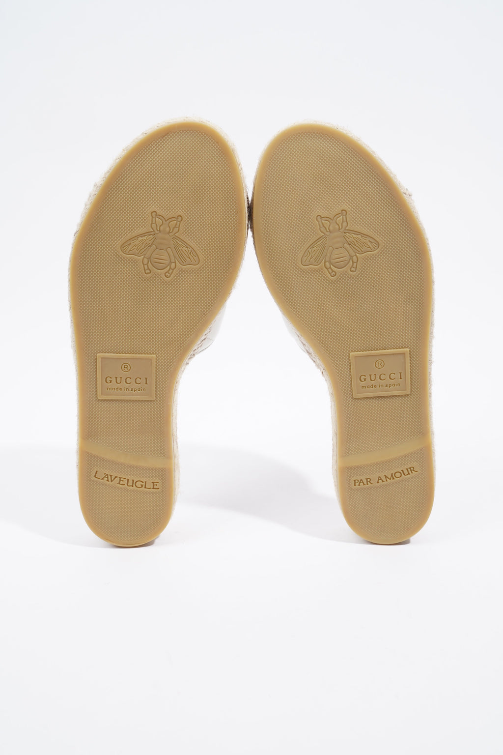 Gucci Marmont Espadrilles White Leather EU 37 UK 4