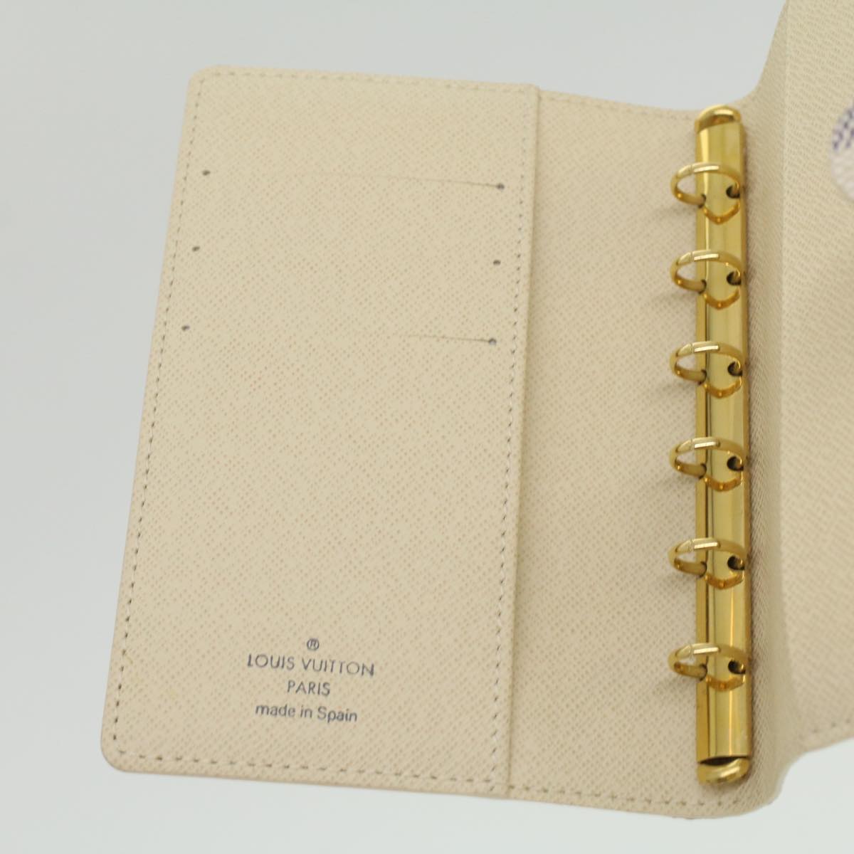 Louis Vuitton White Canvas Couverture agenda de bureau wallet accessories