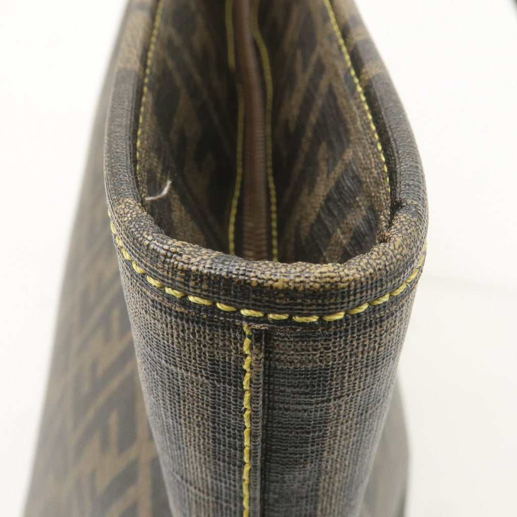 FENDI Zucca PVC Tote Bag Khaki Black Yellow 8BH185