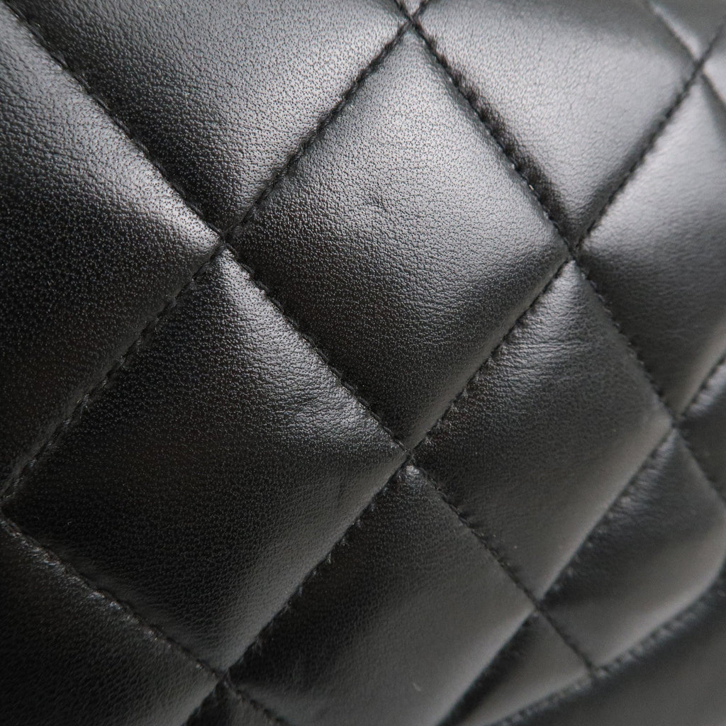 CHANEL Matelasse Lambskin Diana Chain Shoulder Bag Black A01165