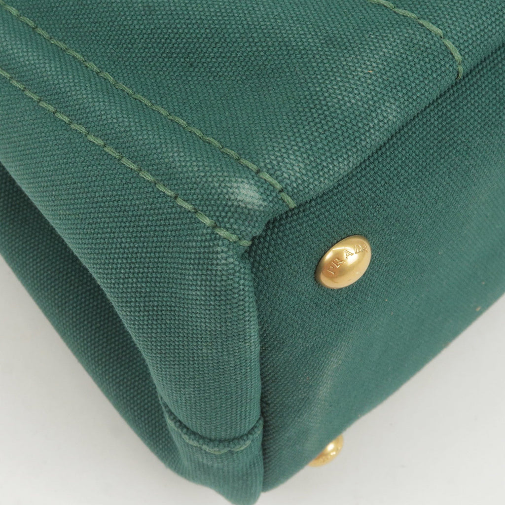 Prada Canapa Mini Canvas 2Way Bag Shoulder Bag Green B2439G