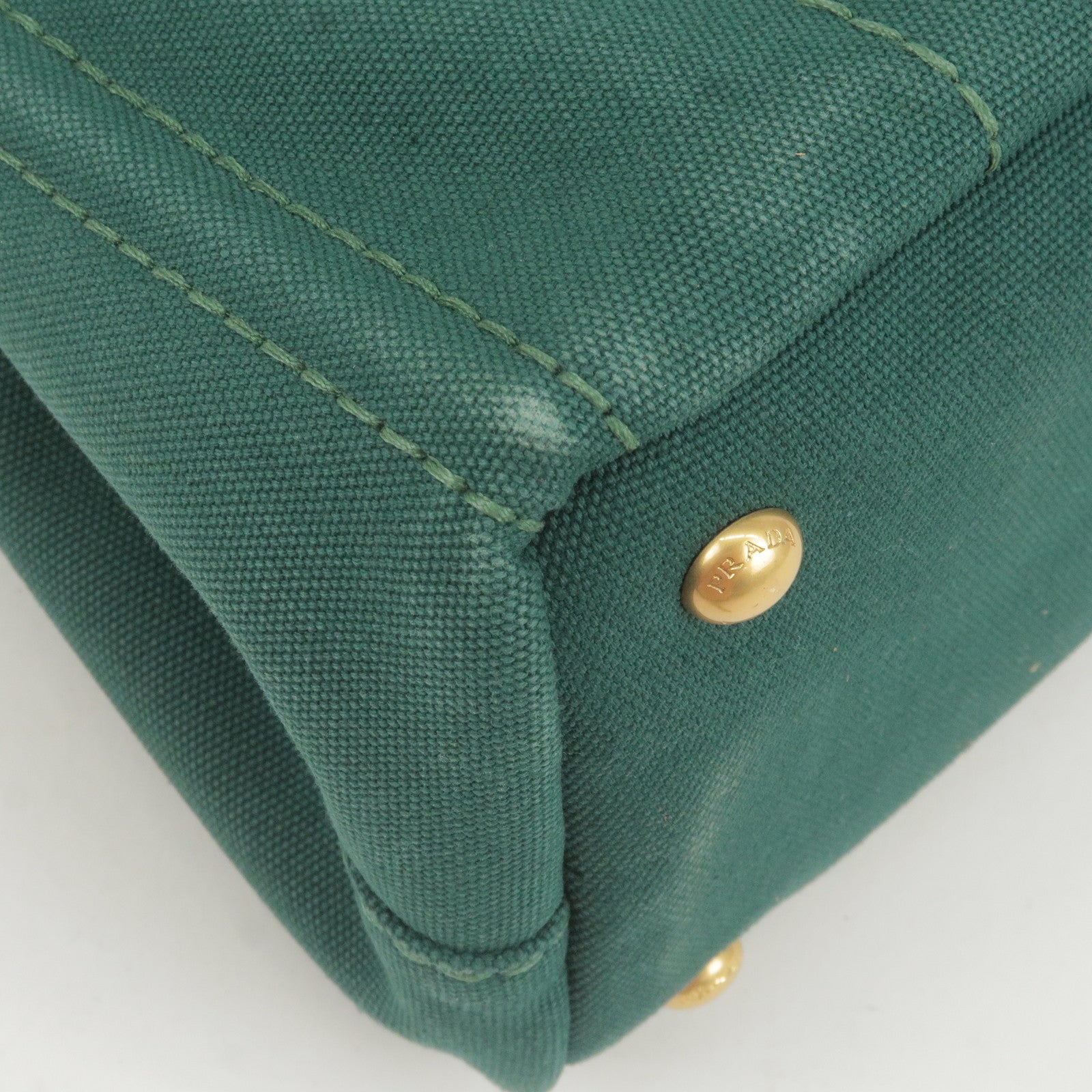 Prada Canapa Mini Canvas 2Way Bag Shoulder Bag Green B2439G