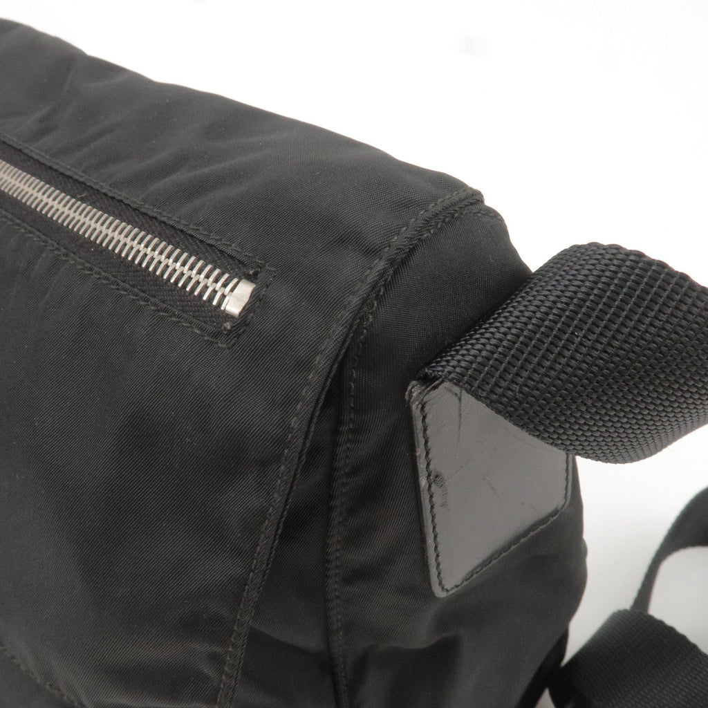 Prada Nylon Leather Shoulder Bag NERO Black BT8994