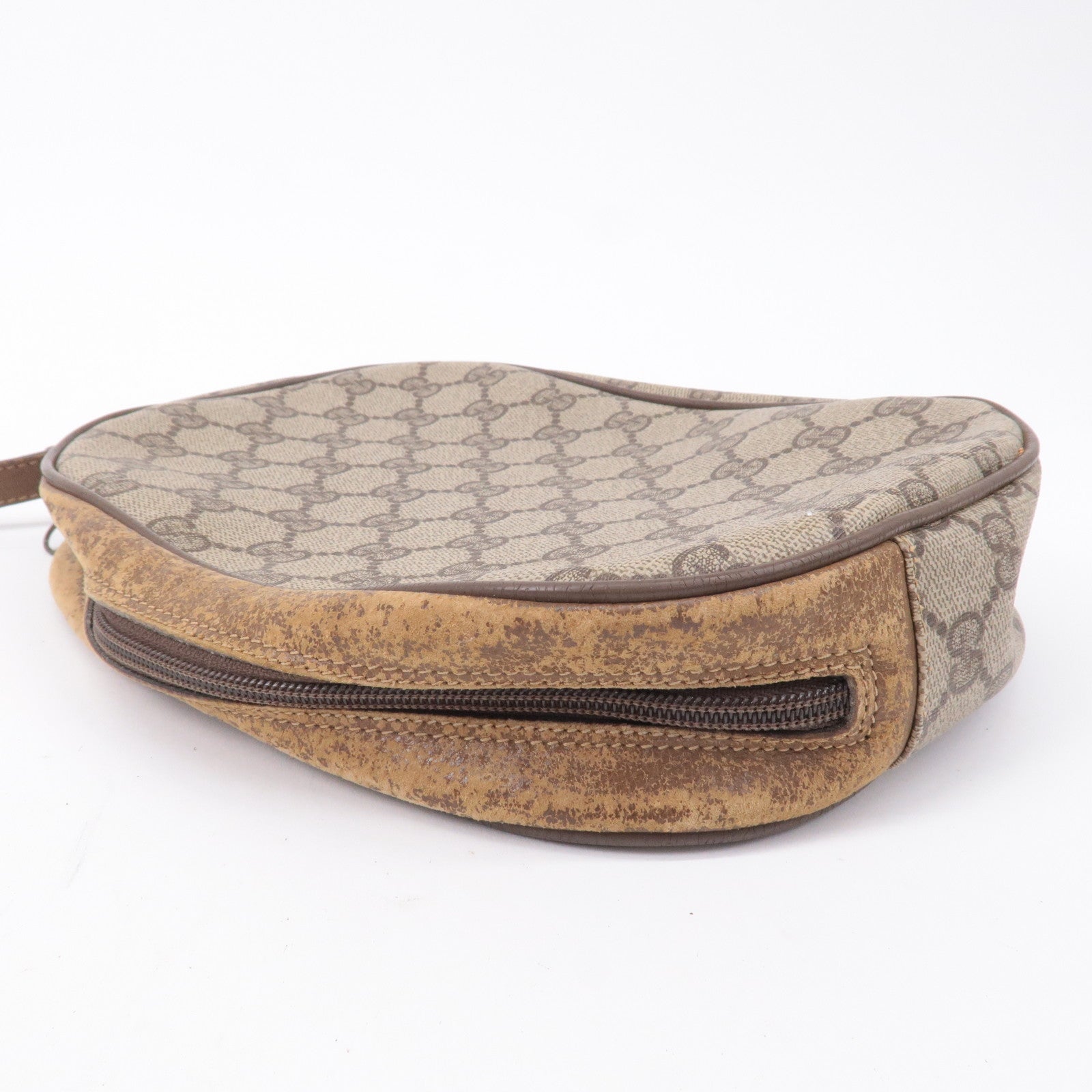 GUCCI Set of 3 Old Gucci GG Plus Leather Clutch Bag Beige Brown