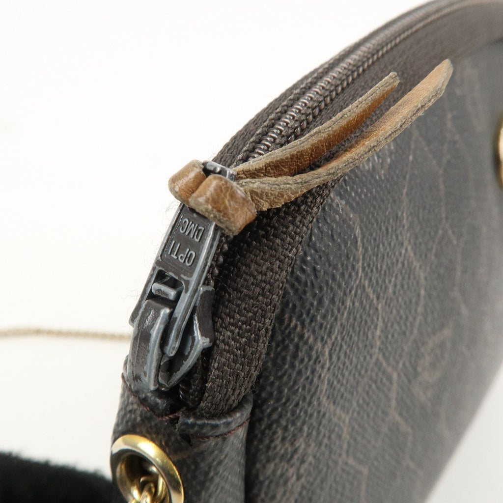 Christian Dior Honeycomb PVC Chain Shoulder Bag Black