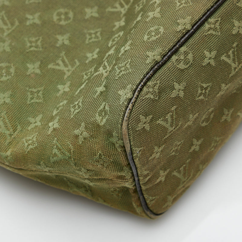 Louis Vuitton Louis Vuitton M92681 Monogram Mini T-Bag Linen/Leather Green Dark Brown  T-Bag